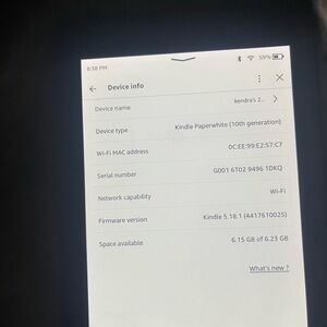 Kindle Paperwhite 10th Generation